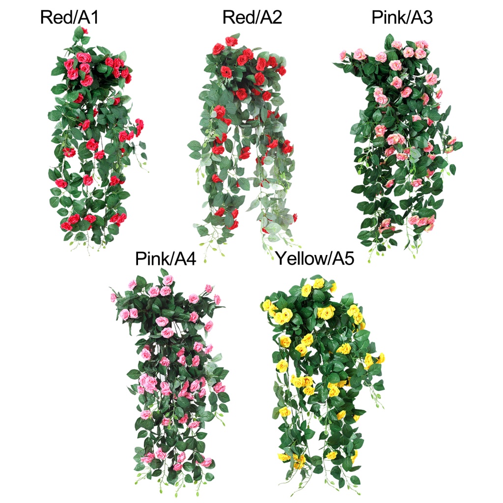 Dây Hoa Hồng Nhân Tạo Treo Tường Trang Trí Nội Thất Mới