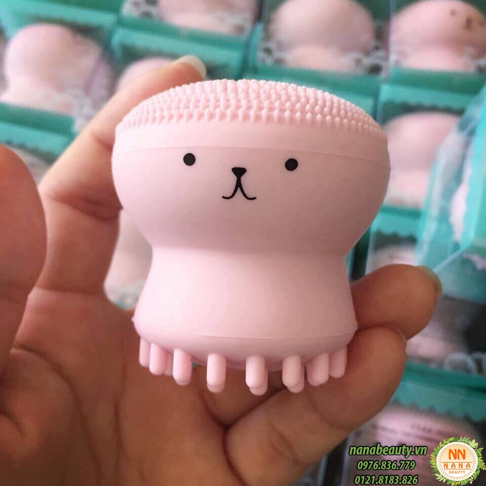 Miếng Massage Rửa Mặt Bạch Tuộc Silicon