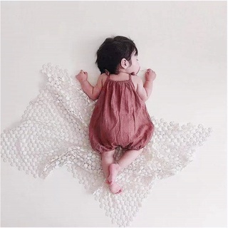 Bộ áo liền quần hai dây phối ren phong cách Hàn Quốc thời trang mùa hè cho bé gái F5KJ