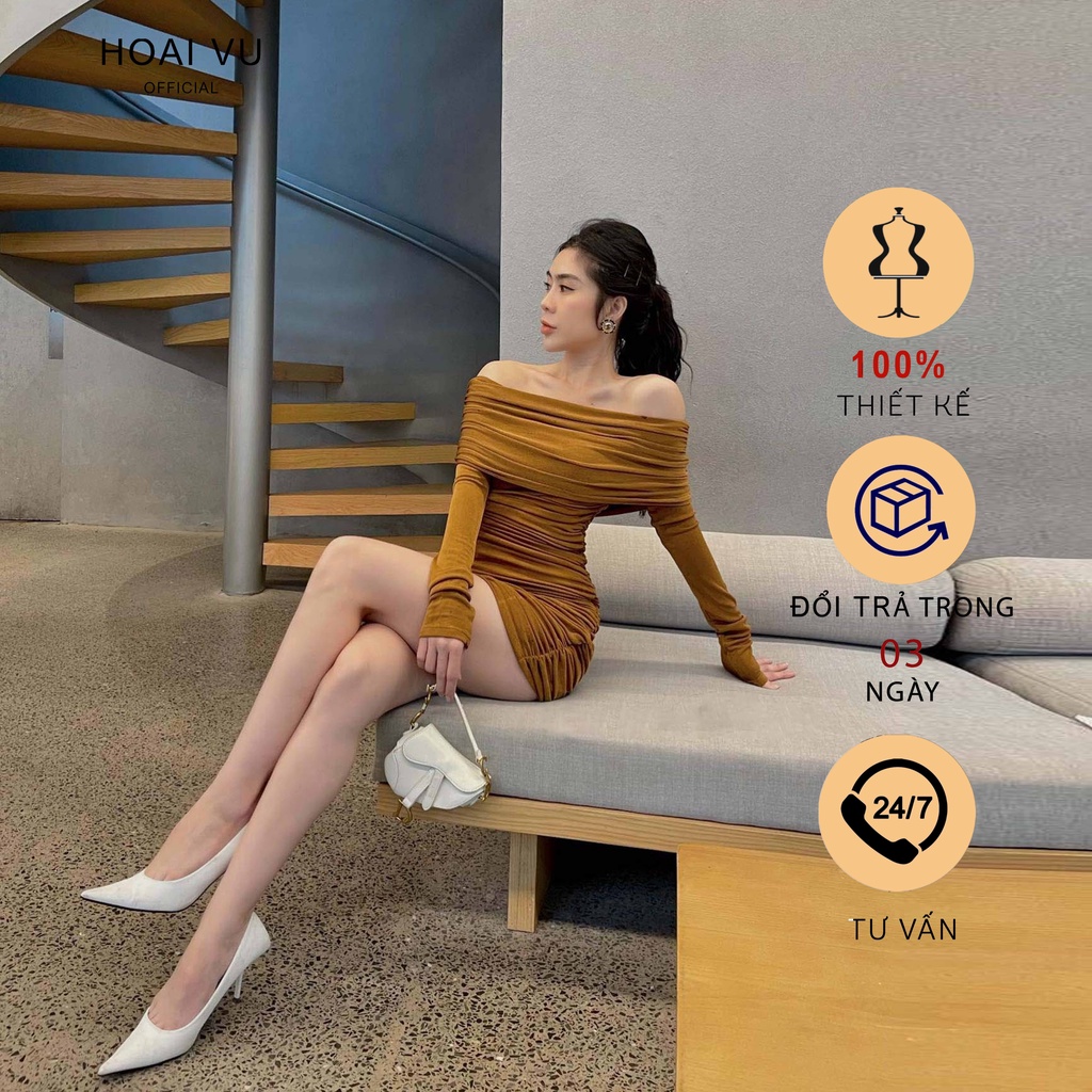 ĐẦM BODY NHŨ TRỄ VAI ALI TRÂN HÀNG THIẾT KẾ CAO CẤP - ALI TRÂN
