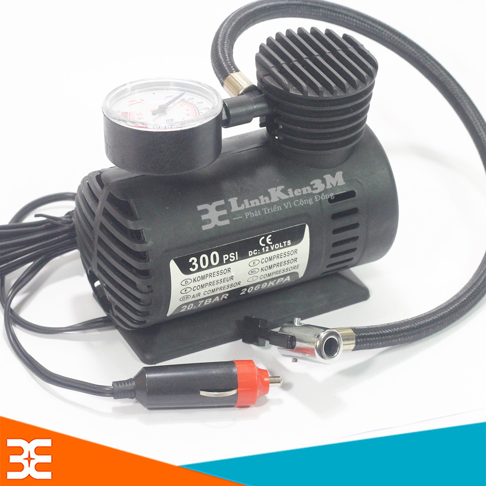 Máy Bơm Khí DC12V 300PSI Chính Hãng