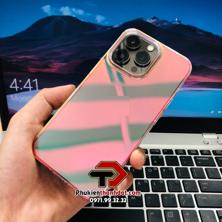Ốp lưng đổi màu iPhone 13, iPhone 13 Pro, 13 Pro Max chính hãng Memumi Rainbow dạ quang không ố màu.