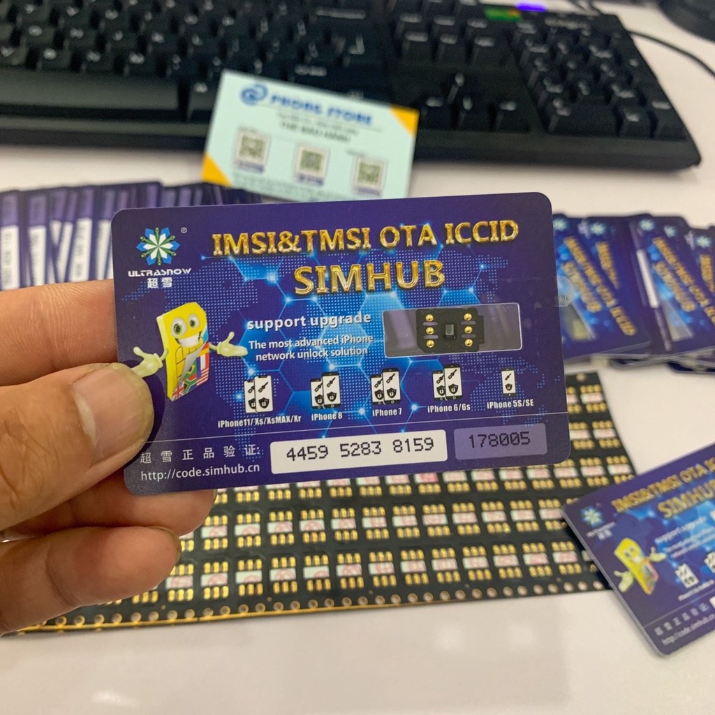 Sim ghép thần thánh Heicard pro v2, ghép cho nhà mạng Tracfone, AT&T, AU, GSM... cập nhật tháng 9/2022