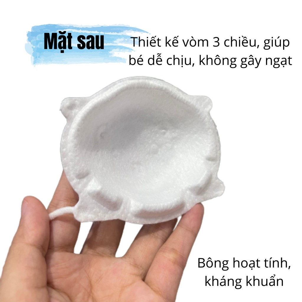 Khẩu trang hình gấu Pigeon mẫu 2021 cho trẻ sơ sinh đến 2 tuổi (Set 3 cái). Thiết bị y tế - Riokids KT3