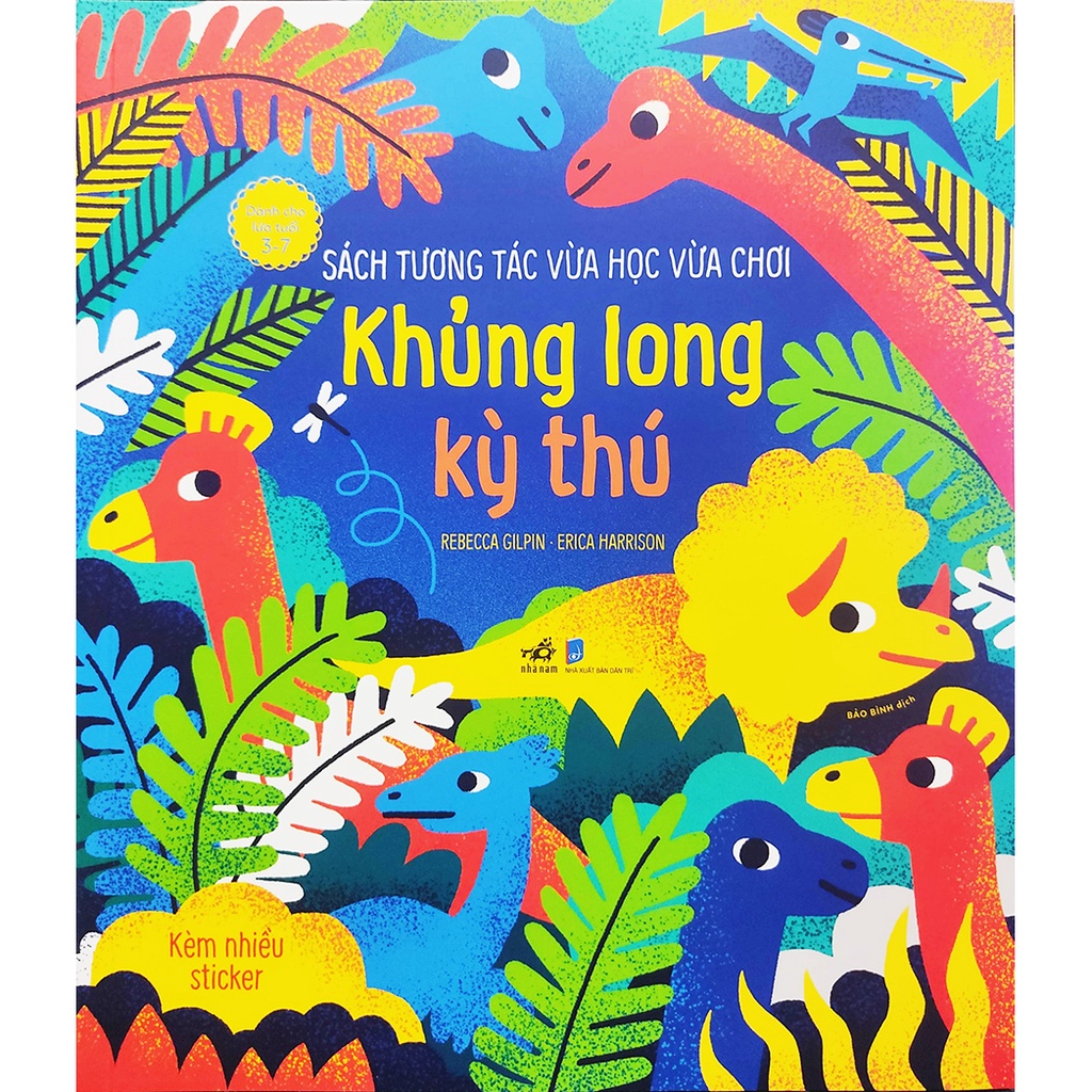 Sách tương tác vừa học vừa chơi - Khủng long kỳ thú - Dành cho bé từ 3 đến 7 tuổi