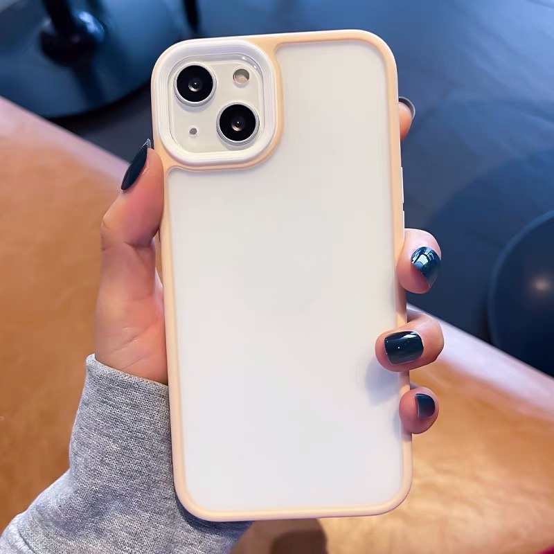 For iphone 14 pro max Ốp điện thoại cứng trong suốt chống sốc chống rơi dành cho for  iPhone 13 pro max mini 12 11 pro max viền vuông