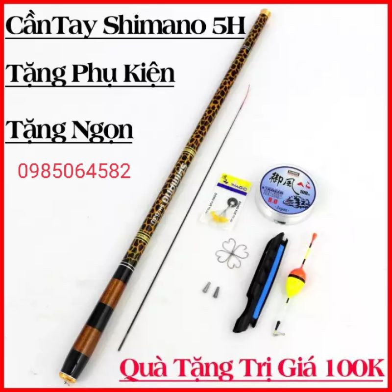 Cần câu  tay bộ 6 món  shimano 5H hàng nhật giá rẻ