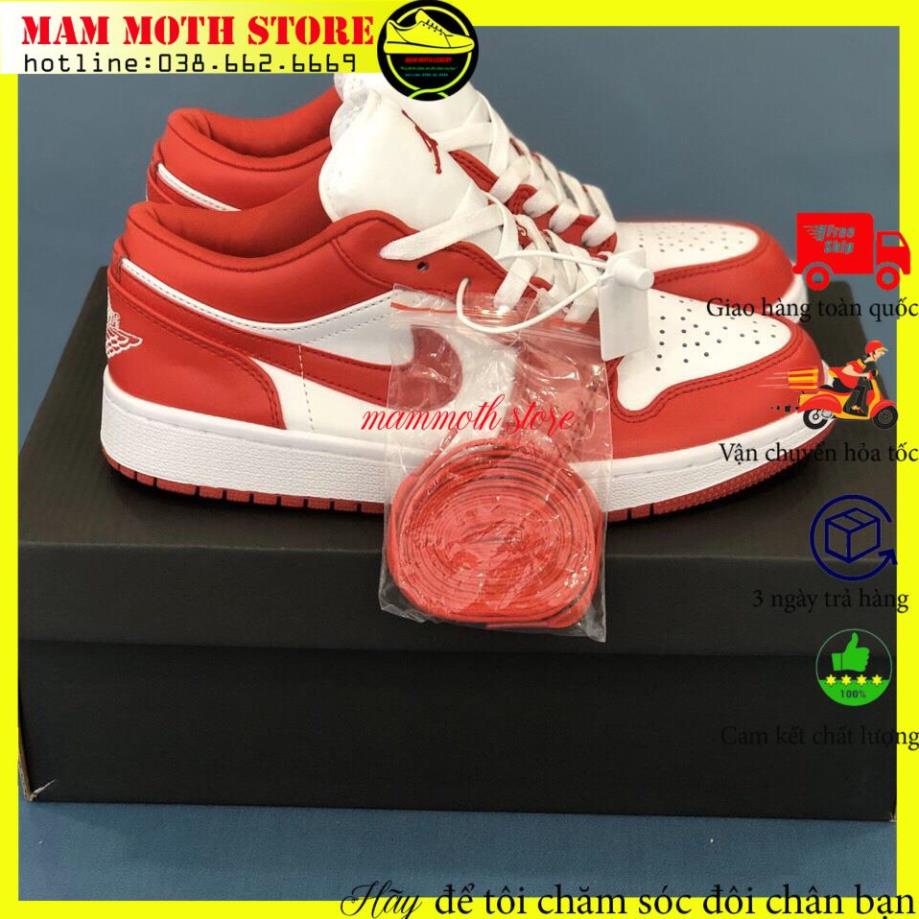 Giày jd, sneaker nam nữ,Air Jordan 1 đỏ gymer thấp hàng 11 full size nam nữ