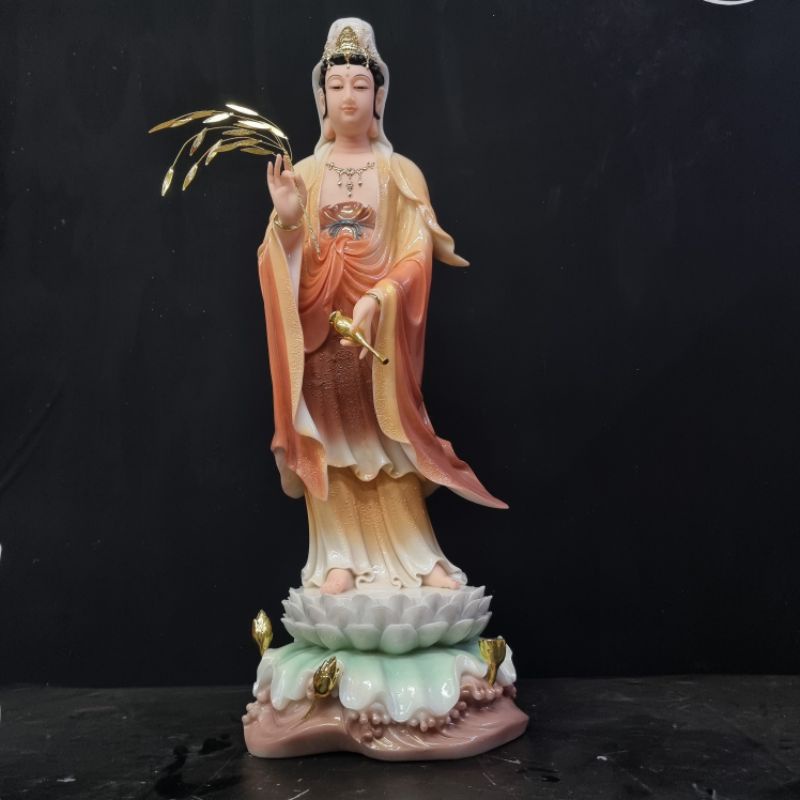 Tượng Ngài Quan Thế Âm Bồ Tát ngồi  cao 90cm