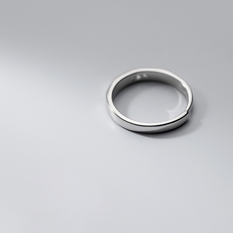 Nhẫn đôi bạc 925 hình đa giác cá tính kiểu dáng unisex DUYSON SILVER, Nhẫn đôi free size sang trọng