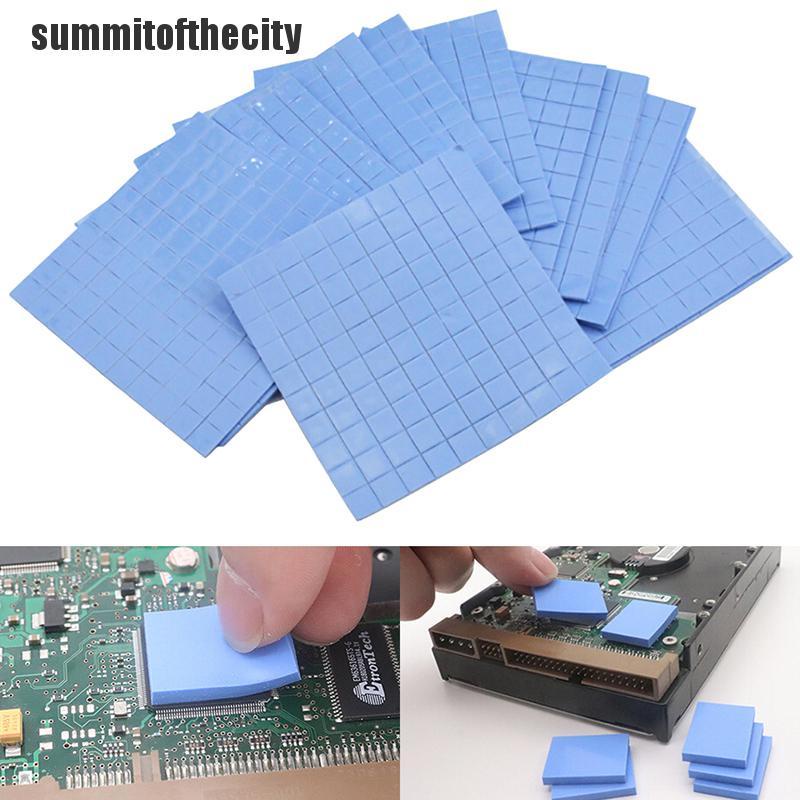 Bộ 100 Miếng Đệm Tản Nhiệt CPU GPU 10 * 10 * 0.5mm Bằng Silicone