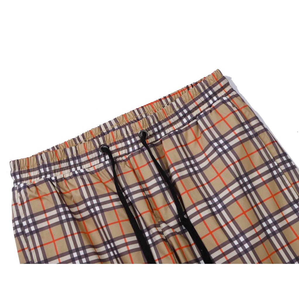 Quần ngắn cotton thêu logo Burberry thời trang cho unisex