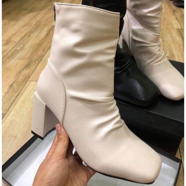 Bốt Nữ Da Nhăn Kéo Khóa Sau Mẫu Mới 2020 | BigBuy360 - bigbuy360.vn