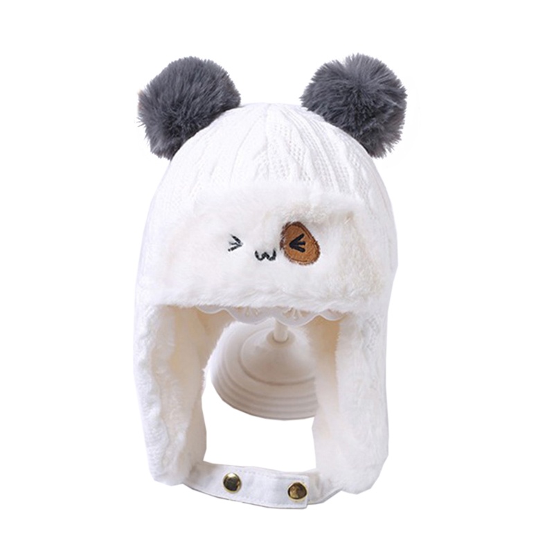 Mũ Beanie Vải Cotton Mềm Mại Dày Dặn Giữ Ấm Mùa Đông Cho Bé