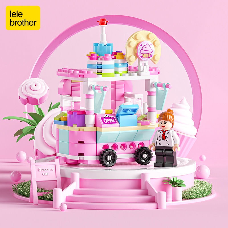 logo xếp hình Bộ Đồ Chơi Lắp Ráp Mô Hình Đường Phố mini Cho Bé