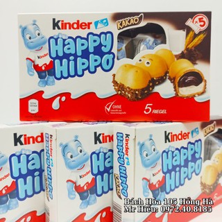[Hỏa Tốc] Socola Kinder Happy Hippo 5 thanh