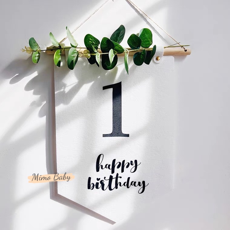 Cờ treo trang trí tiệc sinh nhật dễ thương cho bé Mimo Baby