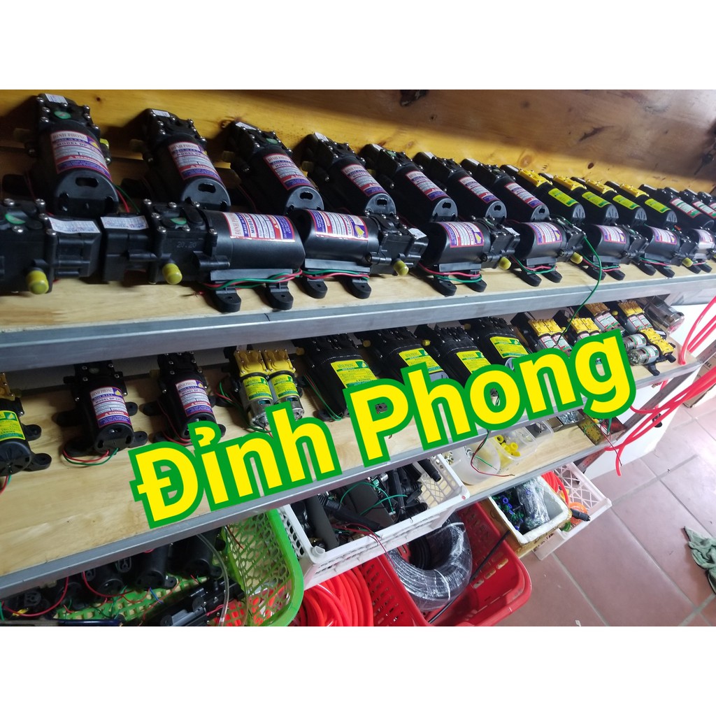 Bơm áp lực mini 12V Đỉnh phong , Bơm Đôi rửa xe phun sương