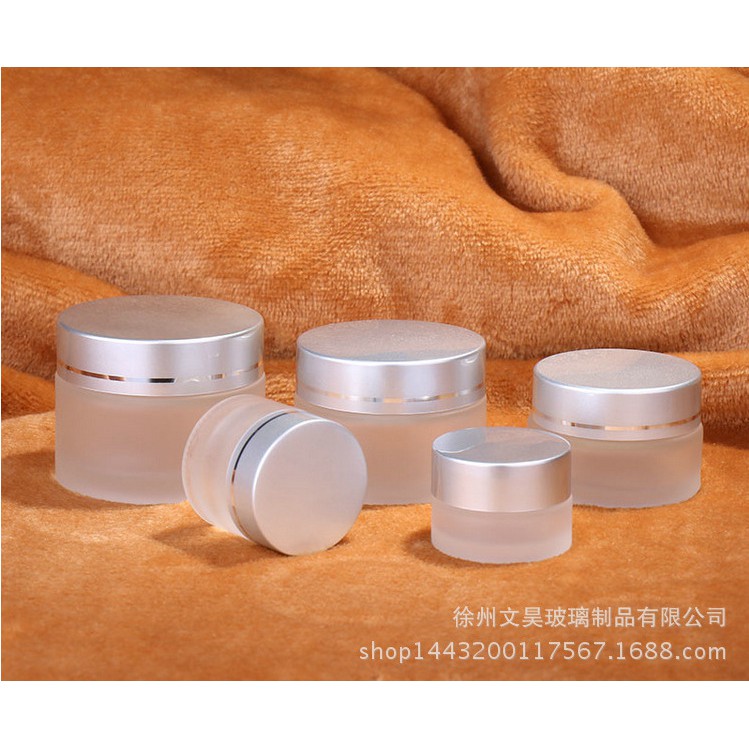 Hủ Đựng Kem ️ Hủ Chiết Mỹ Phẩm Thủy Tinh Mờ Nắp Bạc 50g Dùng Đựng Kem Face/Muối Spa/Bột Nghệ/Bột Dưỡng Thể