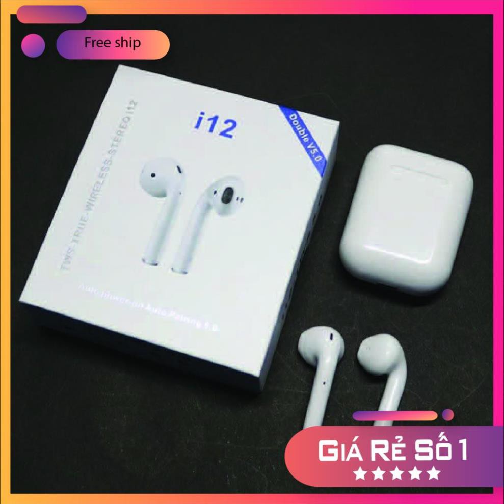 Tai Nghe Bluetooth I12 TWS  FREESHIP  Tai Nghe Bluetooth INPODS I12 TWS 5.0 Không Dây Sang Chảnh BH 1 Đổi 1