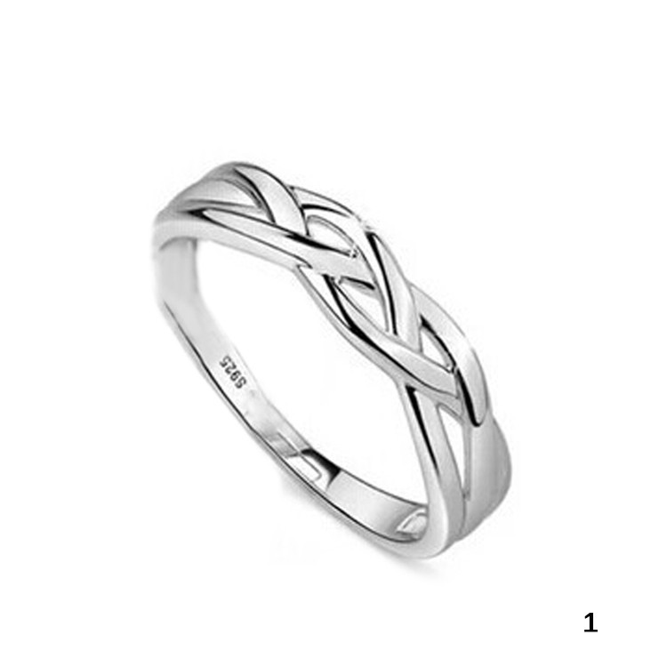 Nhẫn xi bạc hình trái tim cho cặp đôi