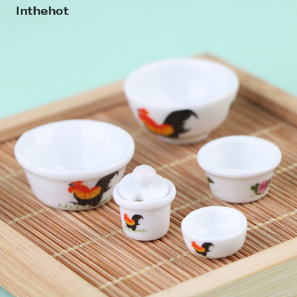Bộ Tô Sứ Trang Trí Nhà Búp Bê Tỉ Lệ 1: 12
