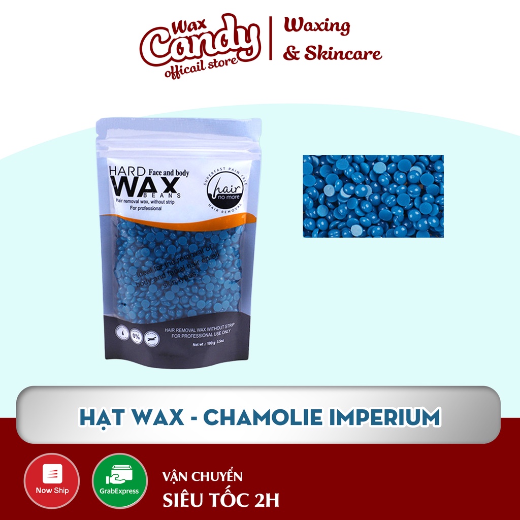 Sáp wax lông nóng Hard Wax Bean 100Gram FACE & BODY WAXING CANDY WAX - TẶNG KÈM QUE GỖ
