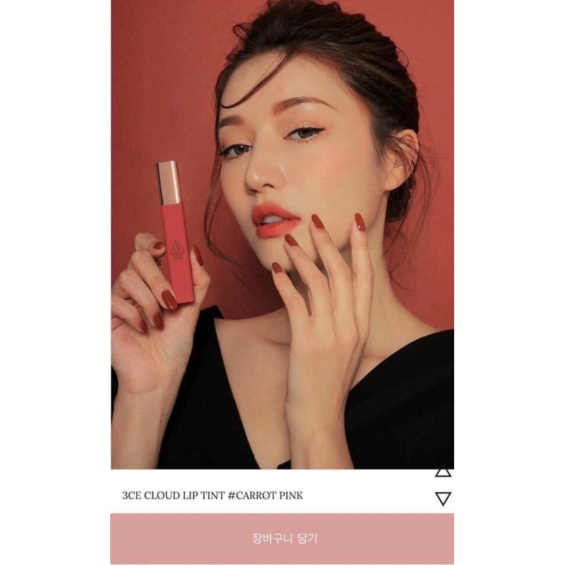 Son kem 3CE carot pink : màu hồng carot 💋