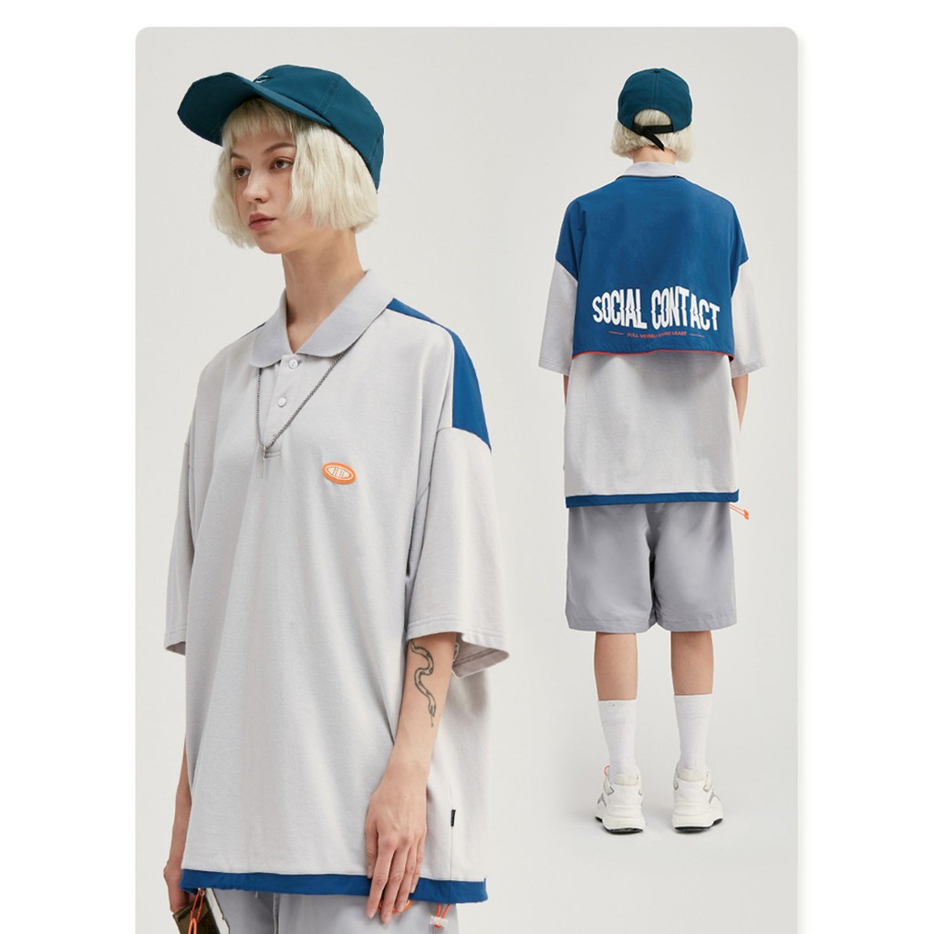 Áo polo unisex form rộng inflation thời trang cao cấp | BigBuy360 - bigbuy360.vn