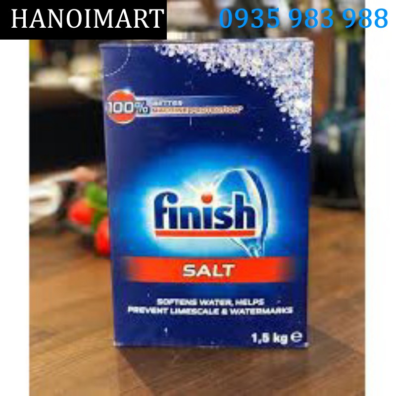 Combo Viên rửa bát Finish 150 viên + Muối làm mềm nước Finish 1.5kg + Nước làm bóng Finish 400ml + tặng 4 viên