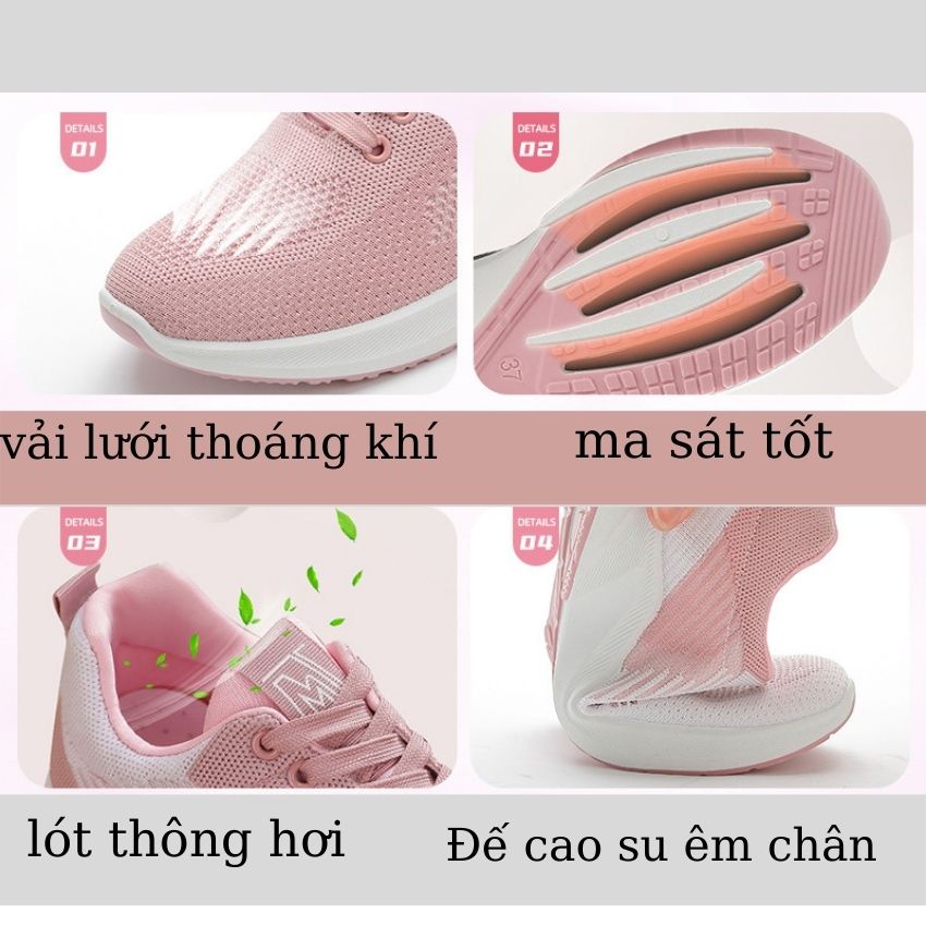 Giày Thể Thao Nữ  Siêu Nhẹ Thoáng Khí Kiểu Hàn Quốc Dùng  Đi Làm,Đi Chơi,Chạy Bộ,Tập Gym GTTN13 SUNO