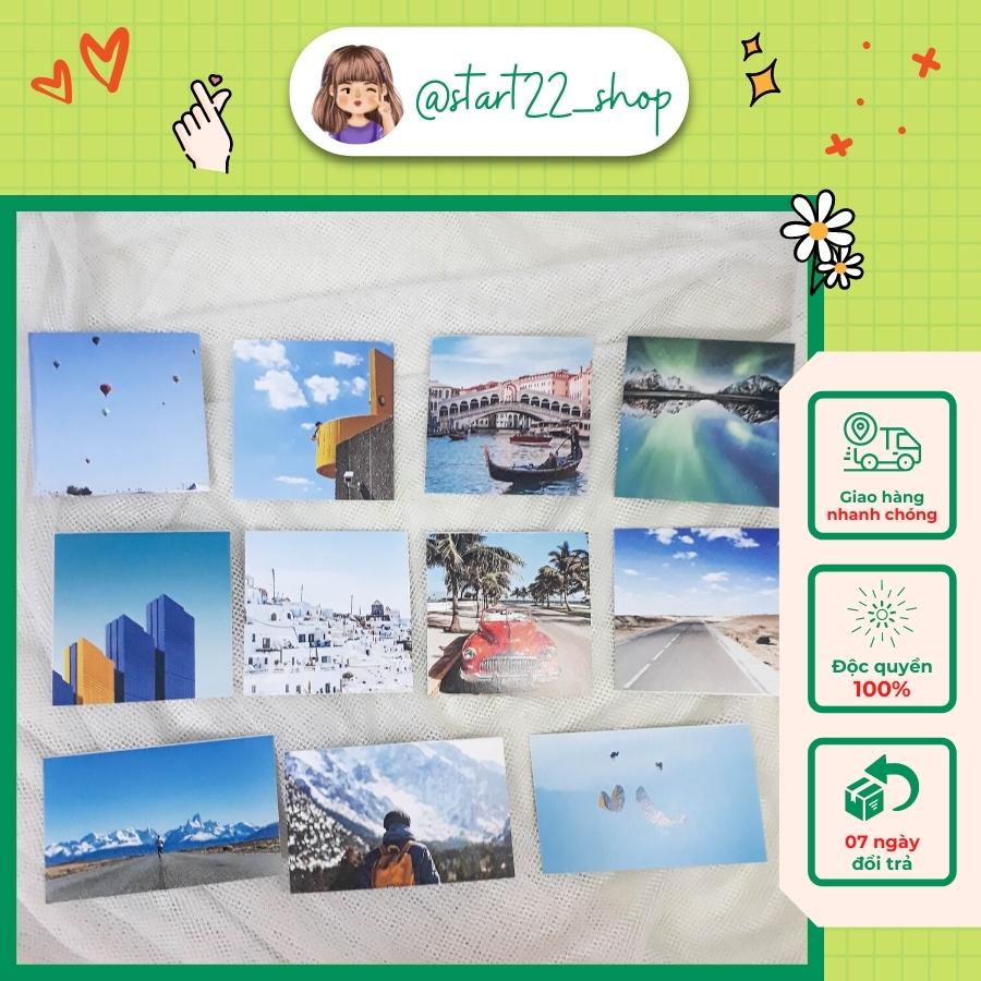 Set 11 post card thẻ giấy hình bầu trời trong xanh Postcard Sky Blue start22_shop