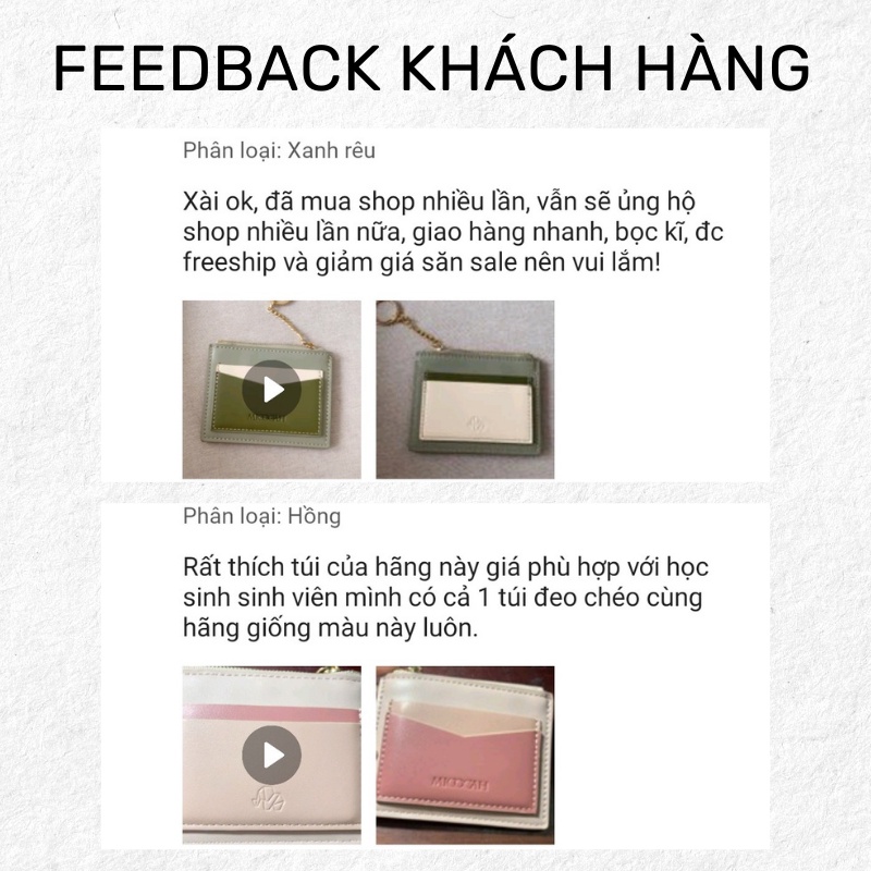 Ví da MICOCAH pu mỏng màu pastel thời trang Hàn Quốc đựng thẻ nữ atm card mini Tina Shop EL002