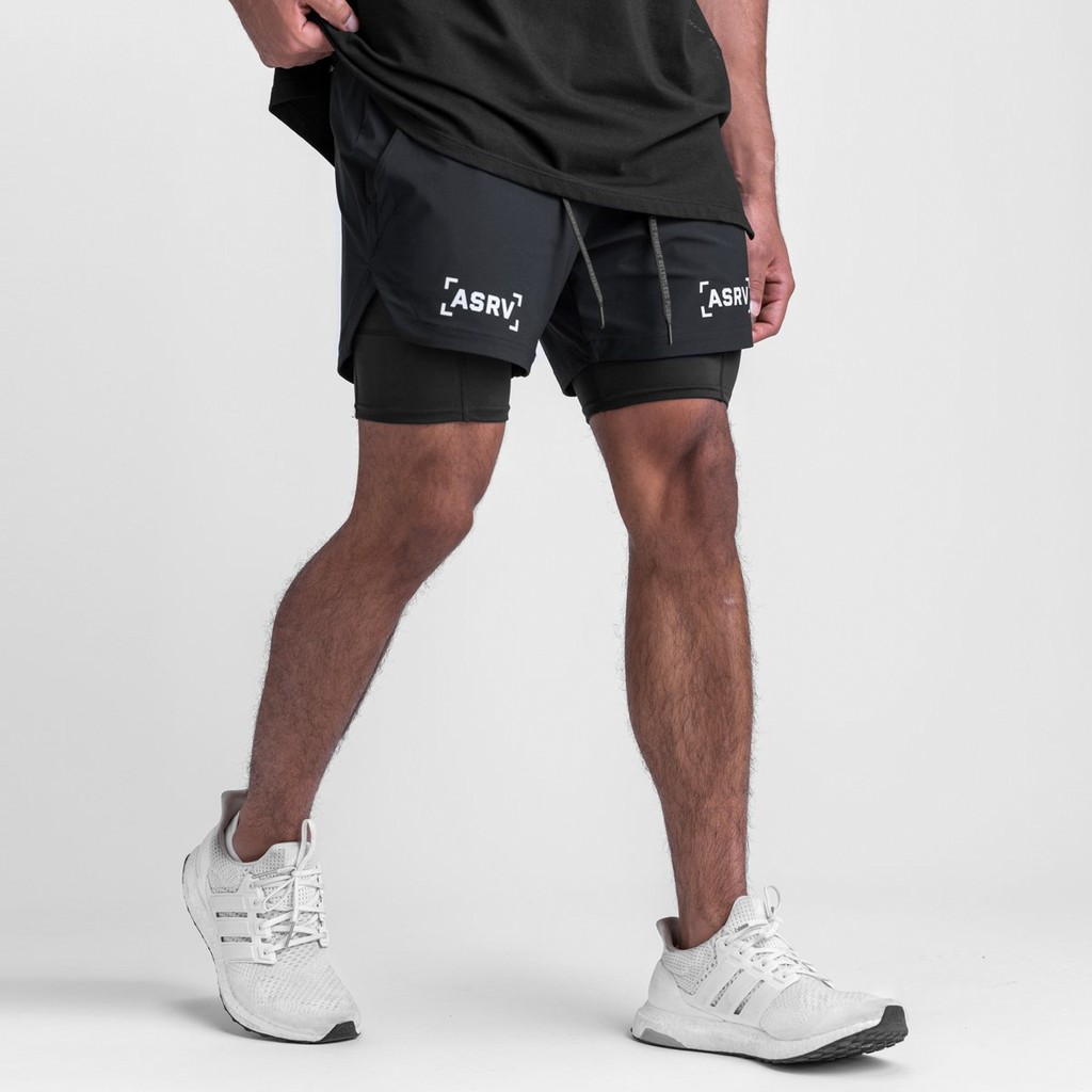 Quần Tập Gym 2 Lớp Quần Short Quần Đùi Thể Thao Nam ASRU - BiT Fitness Q.AS.2L | BigBuy360 - bigbuy360.vn