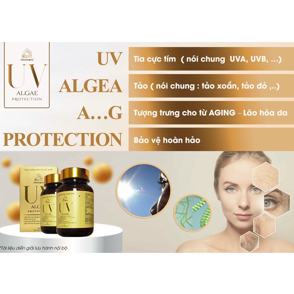 Bio Sun Protect & UV Algae Protection | Viên uống chống nắng Bio SUNCARE Mới Mediworld| Hộp 60 viên