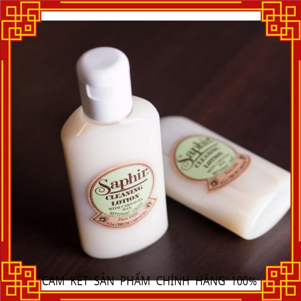 Sữa làm sạch và đánh bóng da trơn patina và da nubuck dầu Saphir cleaning lotion 125ml/500ml