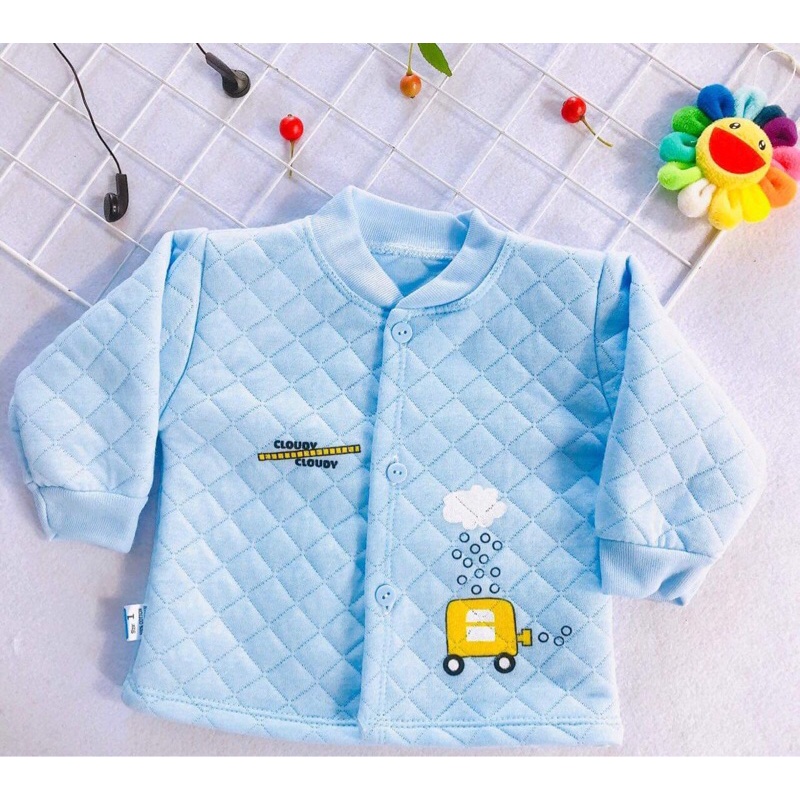 Áo xốp dài tay ám áp, hàng mềm mịn , đồ sơ sinh bé trai gái