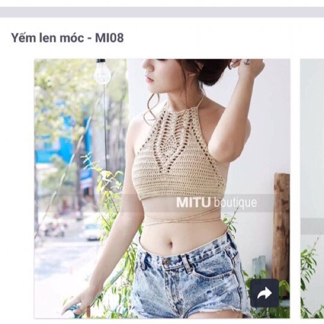 Yếm len móc