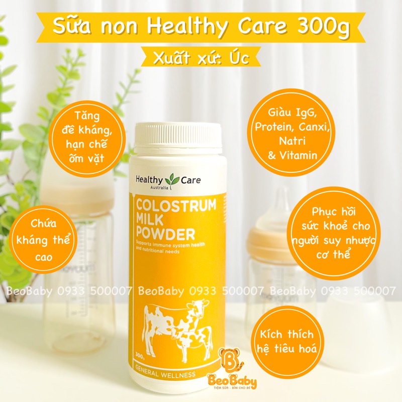 Sữa Non Healthy Care Colostrum Milk Powder Dạng Bột 300g – Úc