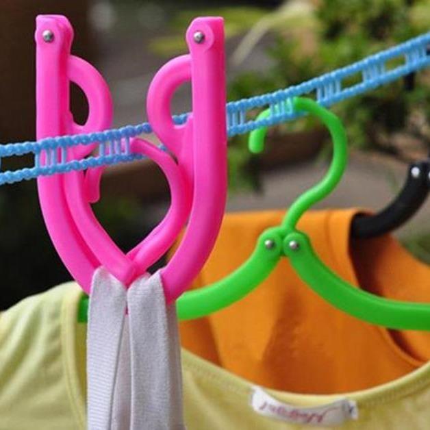 Móc nhựa phơi quần áo gập gọn phơi nhiều loại chống nhăn áo và thuận tiện mang du lịch mã 70007