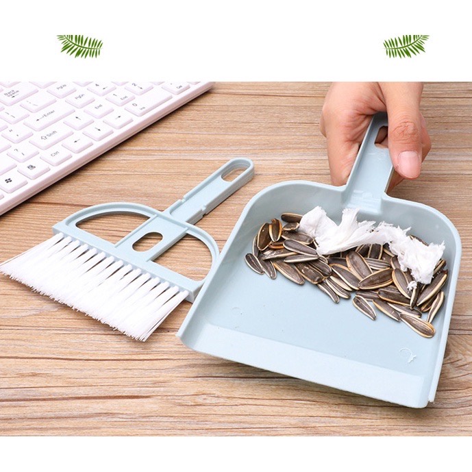 Bộ Chổi Và Đồ Hốt Rác Cầm Tay Mini Tiện Dụng