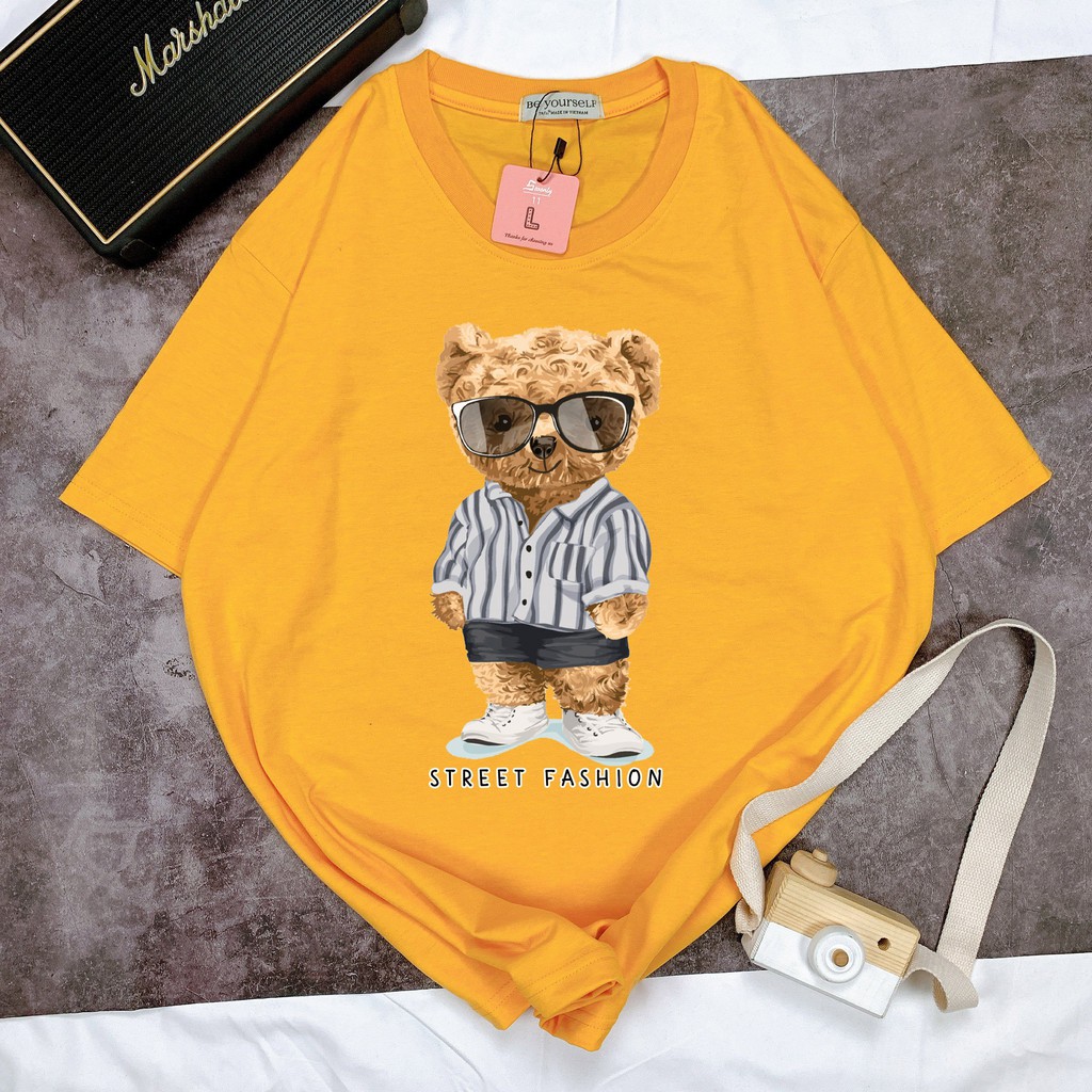 Áo thun unisex Be Yourself size M L XL - Gấu sơ mi