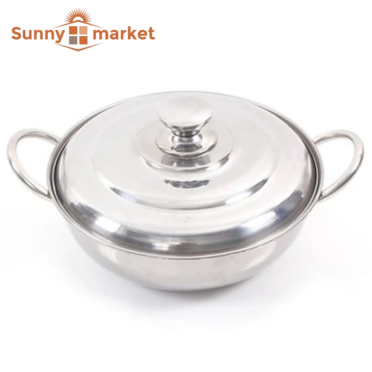 Nồi lẩu inox dày nắp inox cao cấp size 24cm
