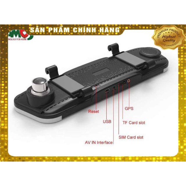 Camera hành trình kẹp gương T98 Ram 2Gb