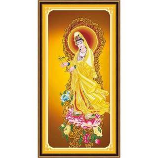 Tranh Thêu Chữ Thập 3D Quan Thế Âm Bồ Tát 30258 (KHÁCH TỰ THÊU) KT:57X120CM