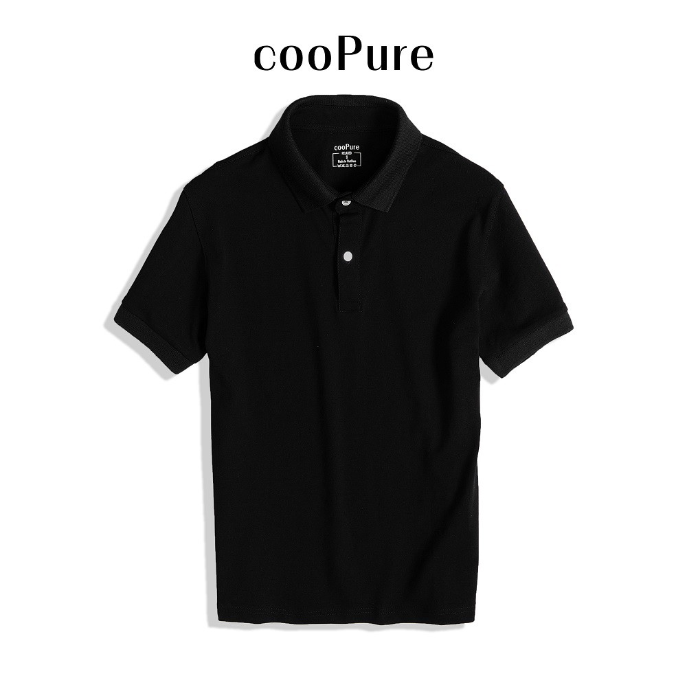 Áo thun polo nam cooPure 100% cotton màu đỏ, thiết kế basic NO.1635 (5 màu)
