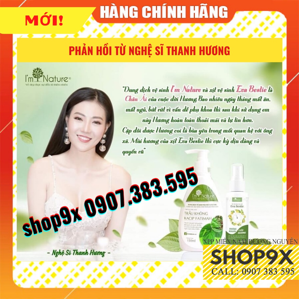 Dung Dịch Vệ Sinh Phụ Nữ Trầu Không I'm Nature 150ml Chính Hãng