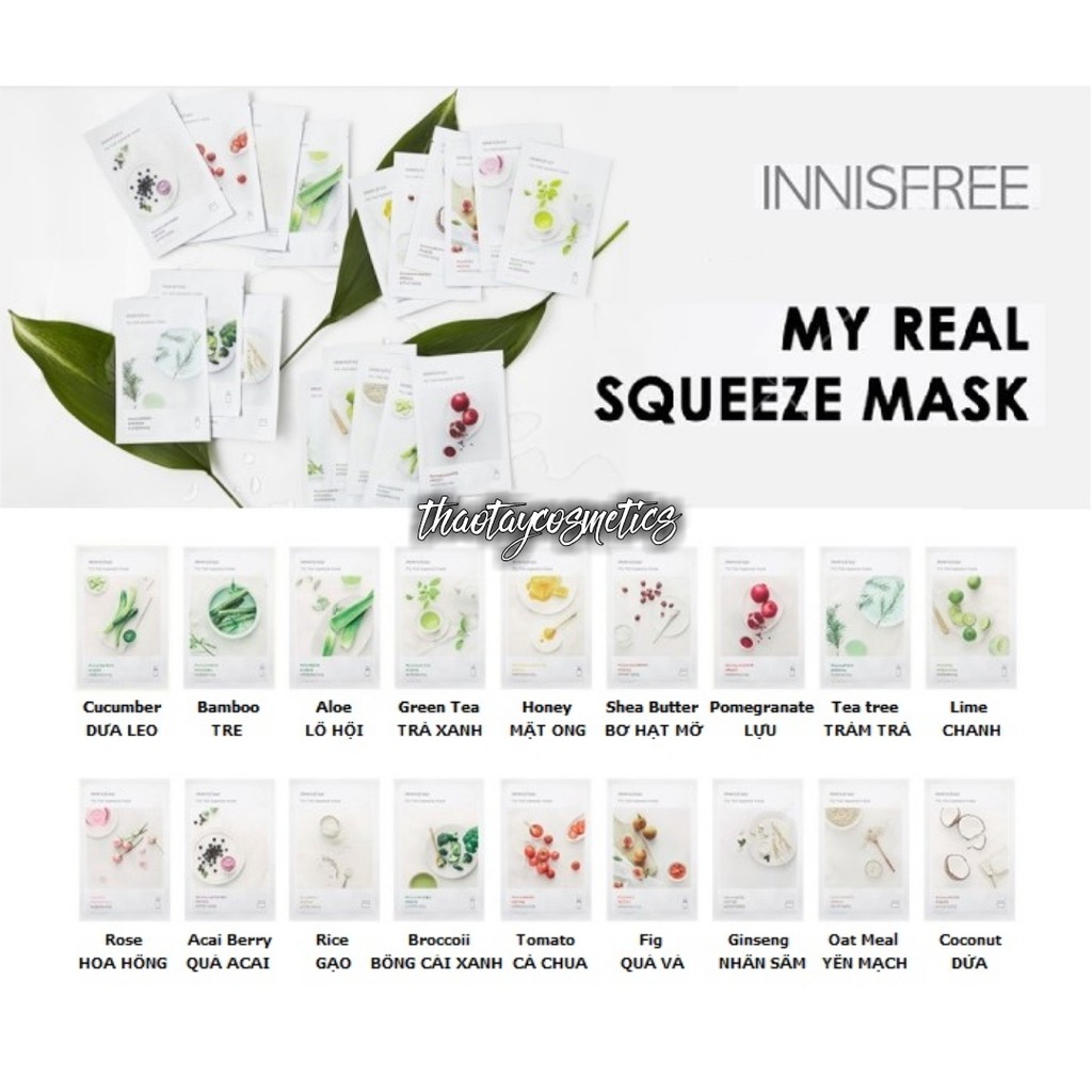 Mặt nạ giấy Innisfree My Real Squeeze Mask (20ml)