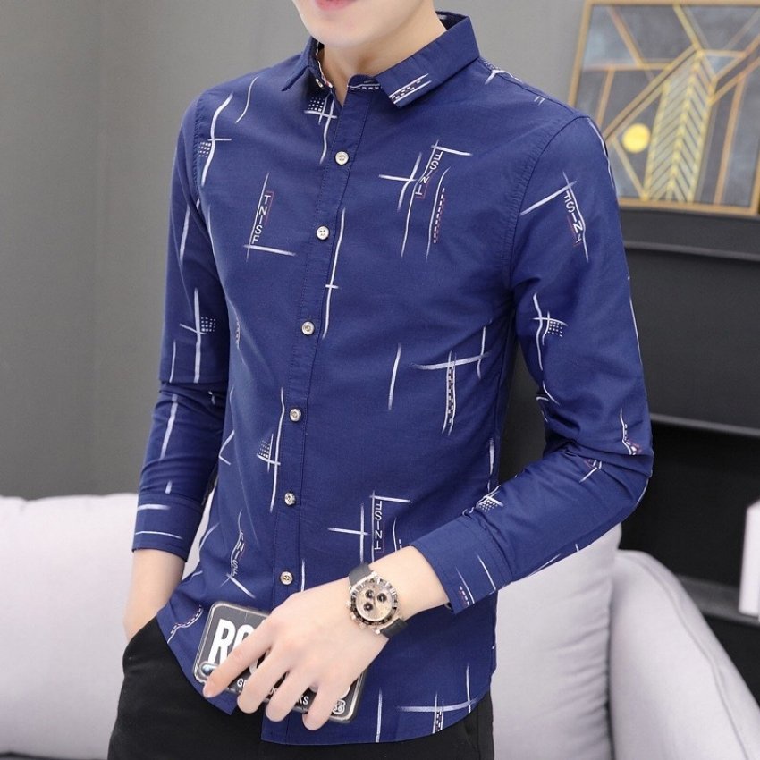 Áo Sơ Mi Nam Dài Tay Họa Tiết Chữ TNSFThời Trang Cao Cấp PONIVA Chất Vải Cao Cấp Mềm Mại Thấm Hút Mồ Hôi Tốt