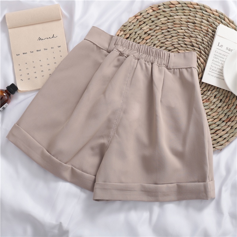 NUZIRO Quần short  kiểu Hàn Quốc dễ phối đồ